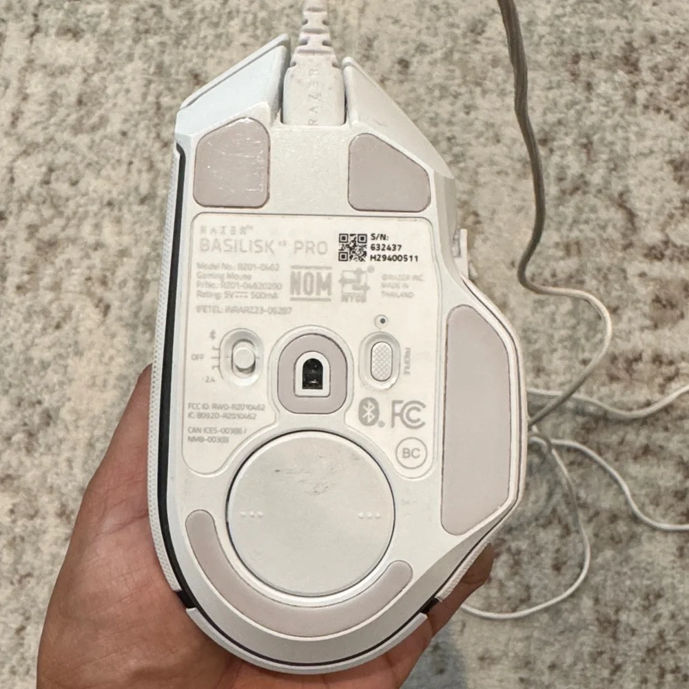 Razer White and Black Gaming Mouse